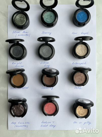 Пудра, тени, хайлайтер мас mac