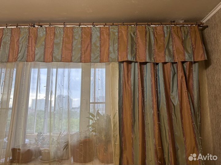 Шторы в гостиную из итальянской портьерной ткани