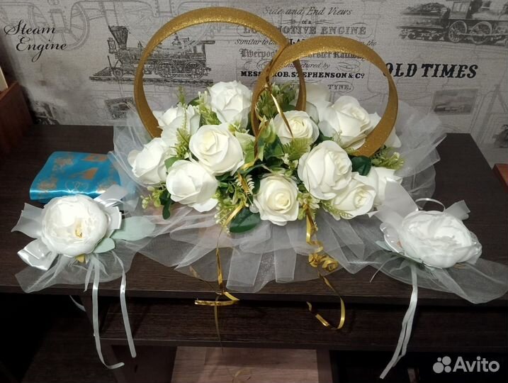 Свадебные украшения на машину