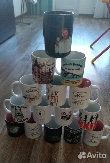 Кружки новые, с разными принтами