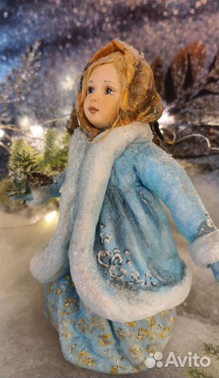 Ватная ёлочная игрушка Снегурочка