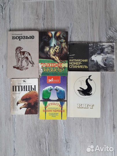 Книги о растениях, собаках, птицах, пчёлах. Кит