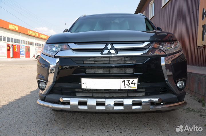 Защита переднего бампера Mitsubishi Outlander