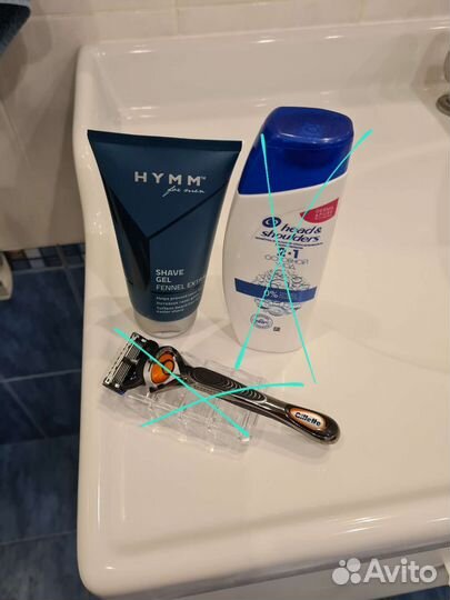 Amway Hymm гель для бритья. Станок Gillette Fusion