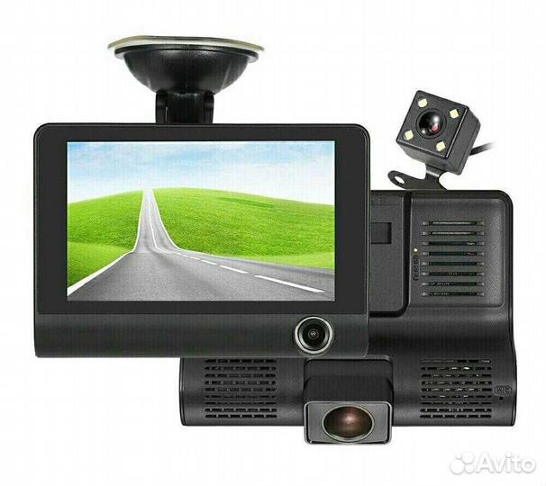 Видеорегистратор с 3 камерами