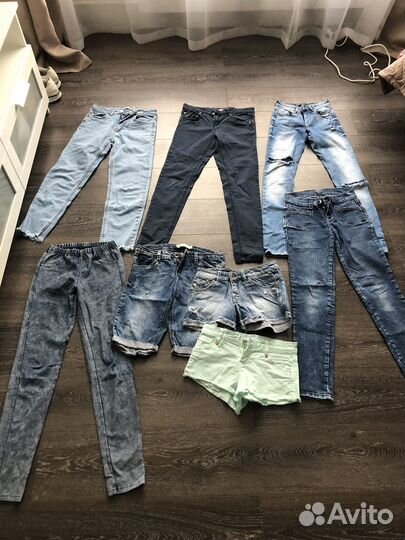 Пакет вещей для девушки (джинсы и шорты размер xs)