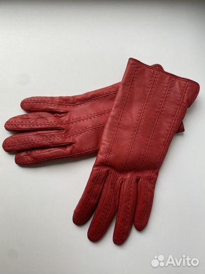 Перчатки зимние женские кожаные 6,5