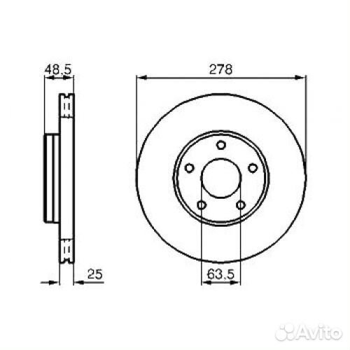 Тормозные диски Bosch 0986479173, Оригинал