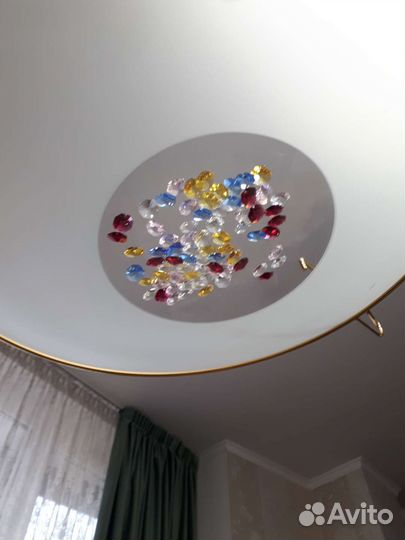 Люстра потолочная тарелка б/у Италия