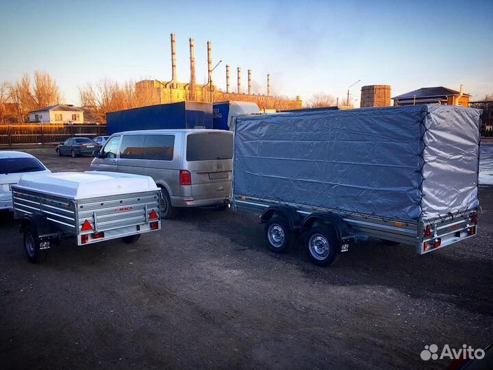 Двухосный прицеп Мзса 3,5 х 1,5 с тентом