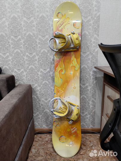 Сноуборд Black fire 142 см и ботинки burton 38 раз