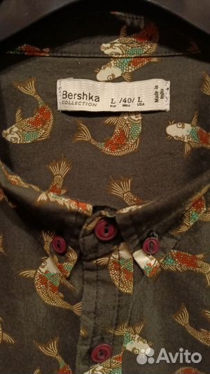 Мужская рубашка Bershka,40р. европейский, бу