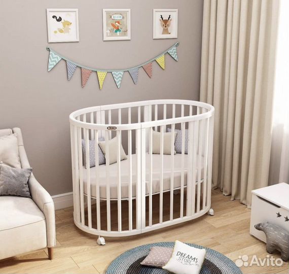 Детская кроватка трансформер 8в1 с маятником