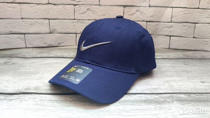 Кепка бейсболка nike синяя летняя хлопок