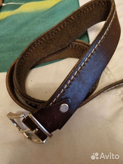 Ремень из натуральной кожи ручной работы