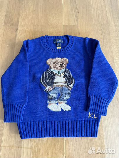 Polo ralph lauren bear свитер оригинал д/м 98