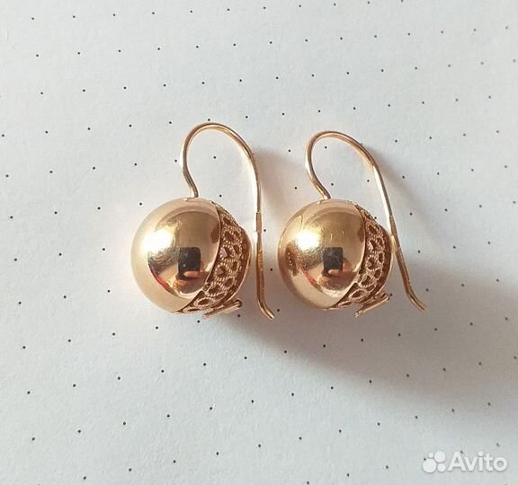 Золотые серьги СССР