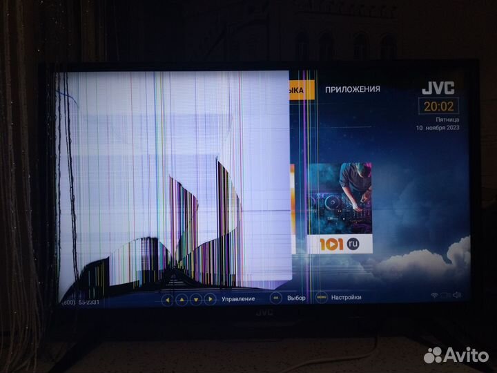 Телевизор на запчасти jvc