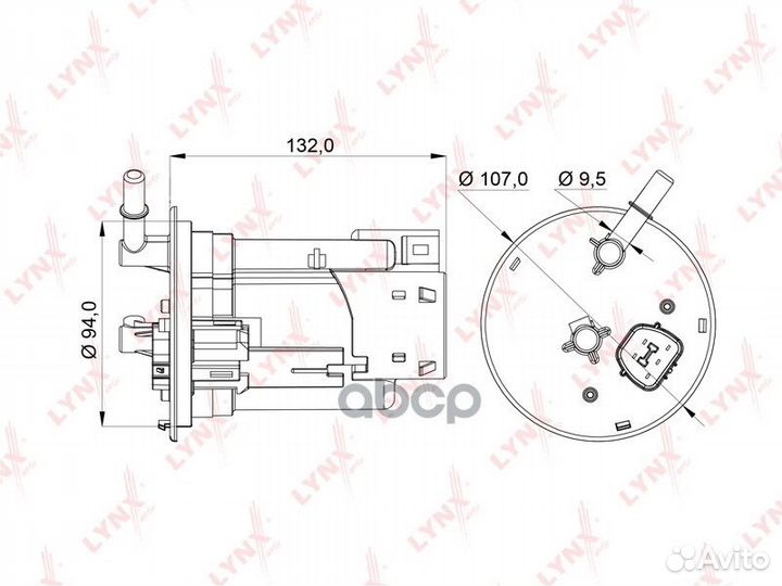 Фильтр топливный LF957M lynxauto