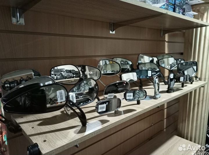 Зеркала на мото 8mm-10mm черные в комплекте 2 шт