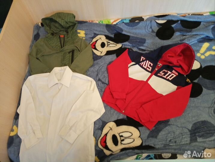 3 больших пакета на вещей мальчика 104 110р+ обувь