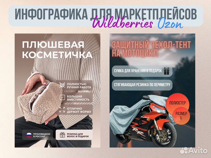 Инфографика для маркетплейсов wildberries ozon