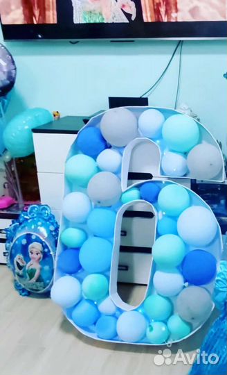 Цифра 6 на день рождения объемная