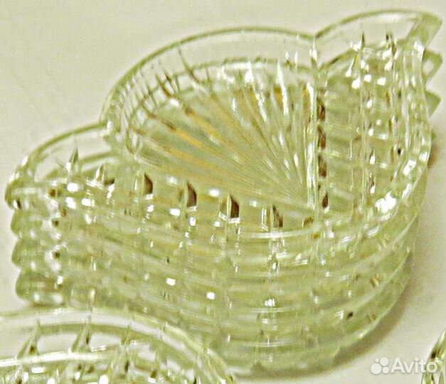 Хрустальные розеточки из СССР - 6 штук