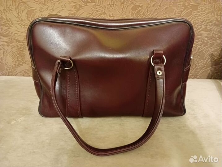 Дорожная кожаная сумка СССР