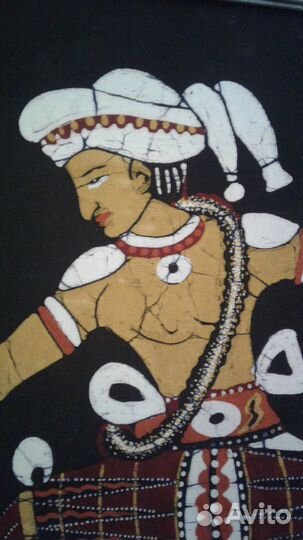 Батик картина в раме цейлон