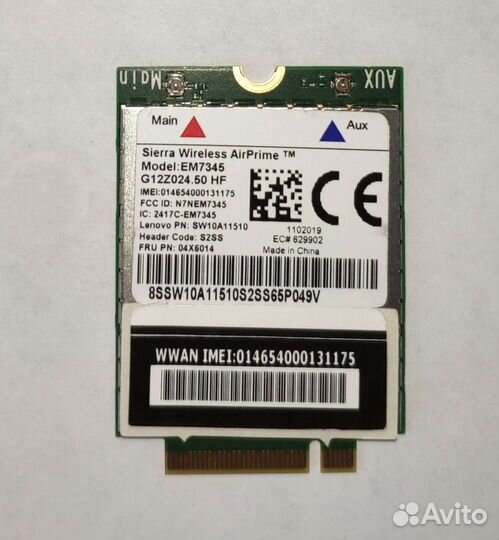 4G LTE модем Lenovo EM7345