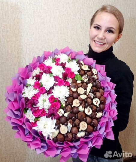 Съедобные букеты для любимых женщин