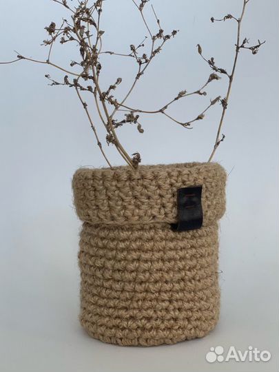 Подставка для кухонных принадлежностей джутовая