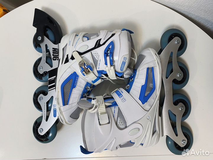 Ролики Reaction 37 размера бело-голубые