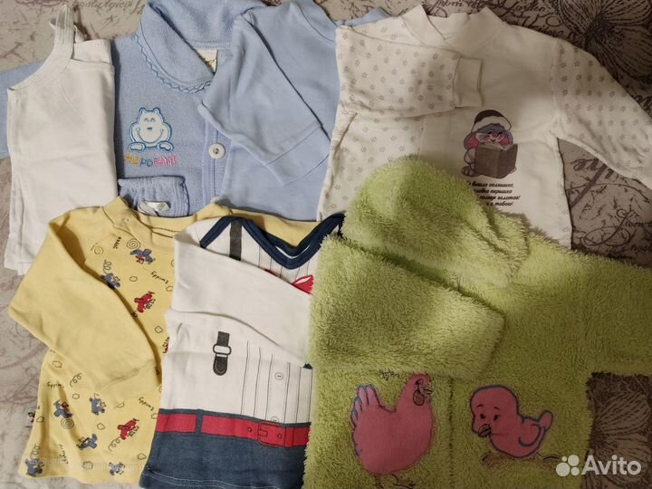 Одежда, вещи от 0 мес до года для девочки пакетом