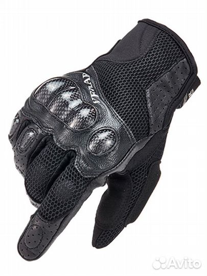 Мотоперчатки комбинированные кожа текстиль