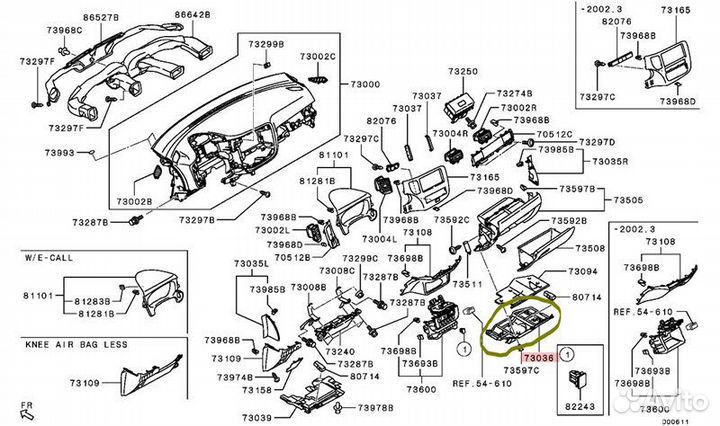 Накладка Mitsubishi Outlander GF0W 4B11 CB8765