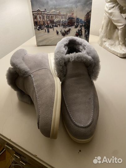 Лоферы с мехом loro piana