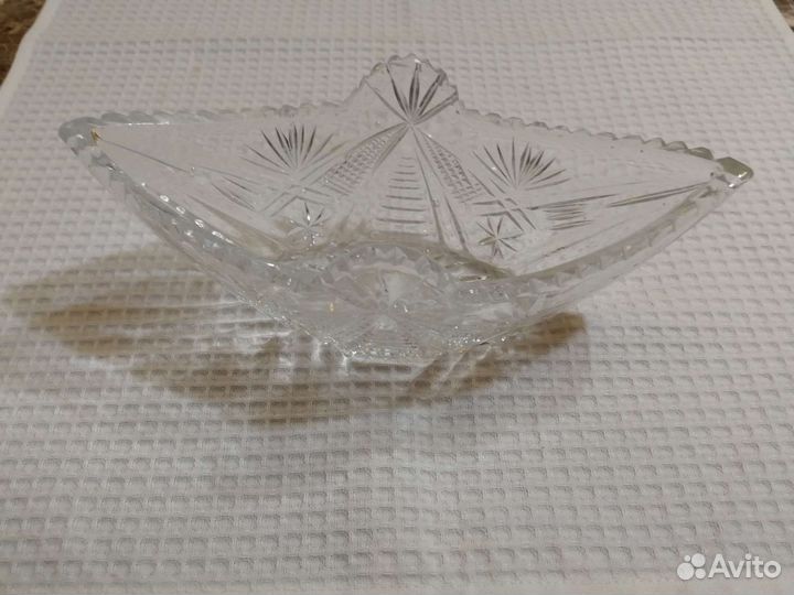 Конфетница в форме Ладьи (хрусталь)