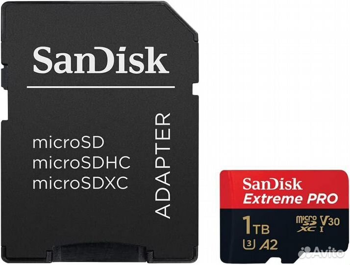 Карта памяти SanDisk MicroSD 1TB Extreme Pro V30 A