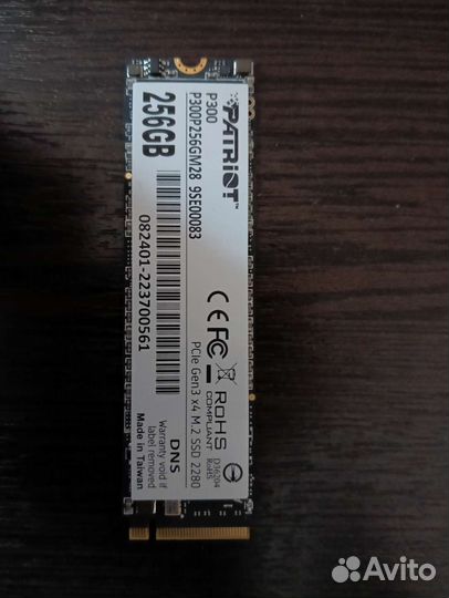 Patriot viper P300 Два SSD nvme 512 и 256