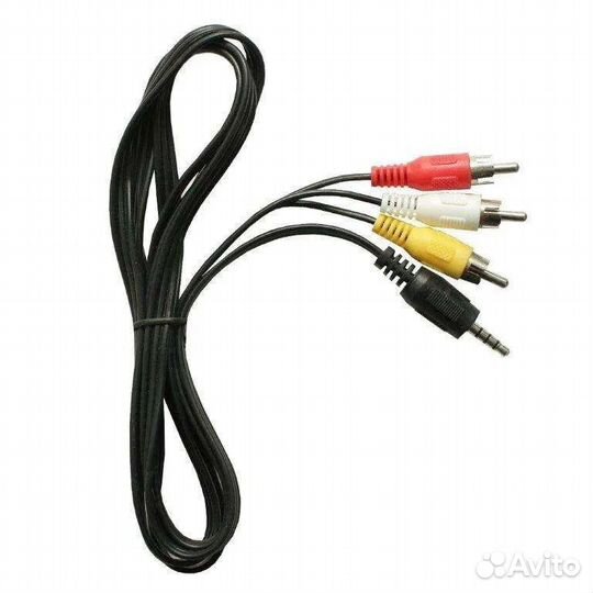 Кабель тюльпан 3RCA-3.5mm Jack 1,5m. Новый