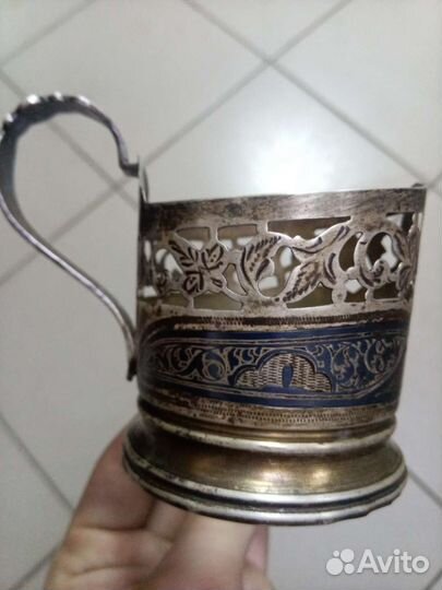 Подстаканник серебро кубачи 875