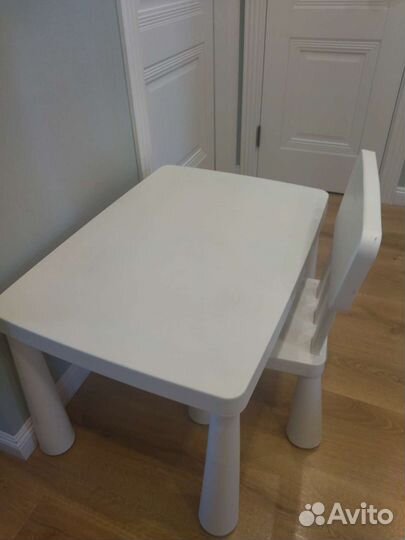 Стол и стул маммут икеа