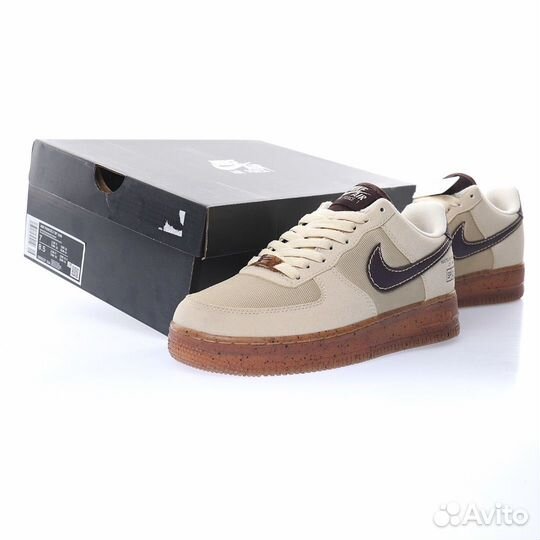 Nike Air Force 1 Beige с мехом (43р)
