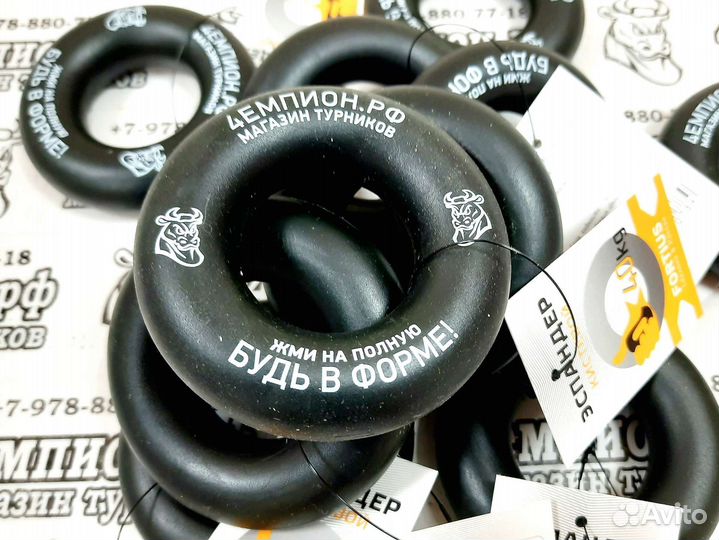 Эспандер 40кг кистевой бублик для рук black новый