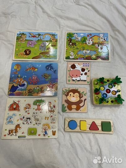 Развивающие деревянные игрушки пакетом