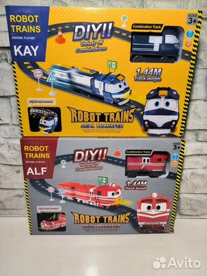 Железная дорога Роботы-поезда, свет, звук, 1,44м