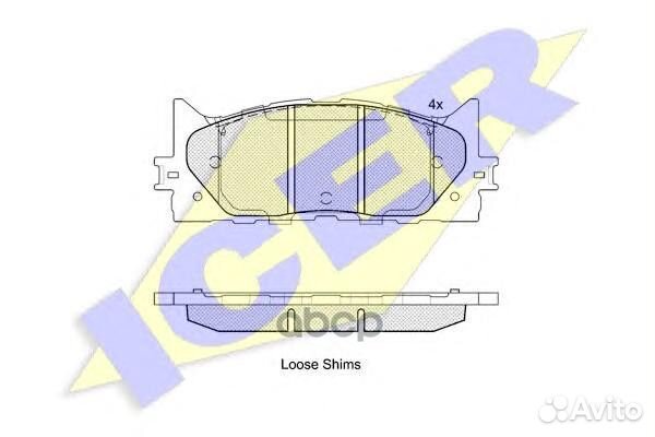 Колодки торм.пер. Lexus ES 3.5 (06) 181764 Icer