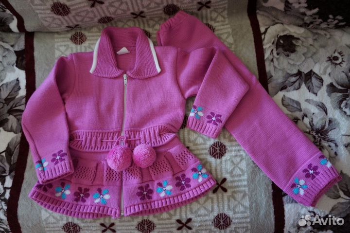 Костюм теплый вязаный (штаны+ кофта)